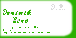 dominik mero business card